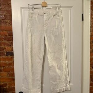 7 For All Mankind White Corduroy Pants
